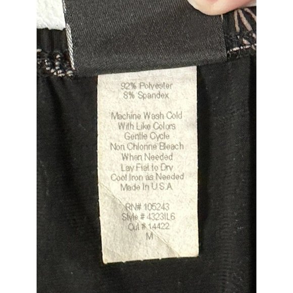 JKLA California Embroidered A Line Black Floral Skirt Ruffle Hem Stretch Sz M - Picture 5 of 6